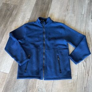 Timberland blue knit zip up sweater jacket Med